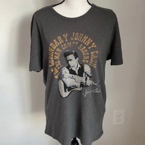 Lucky Brand Gray Johnny Cash Graphic Tee